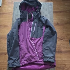 L.L. Bean Women's Purple and Gray Ski Jacket